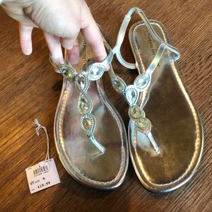 Silver sandals